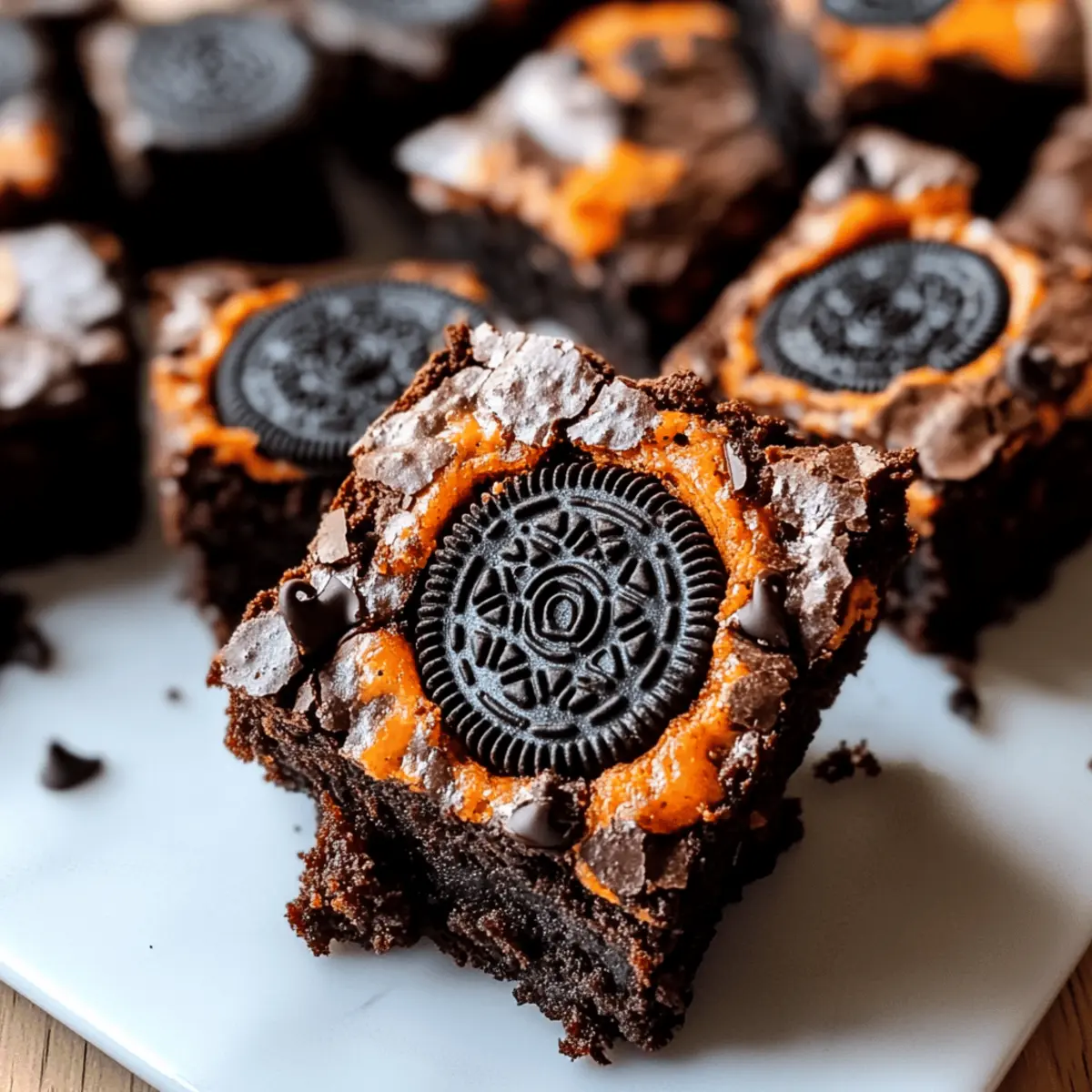 Halloween Oreo Cookie Boo Brownies