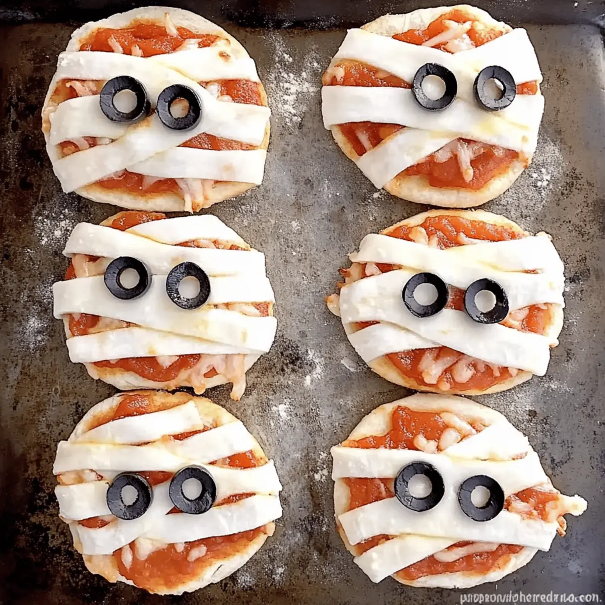 Mini Mummy Pizzas