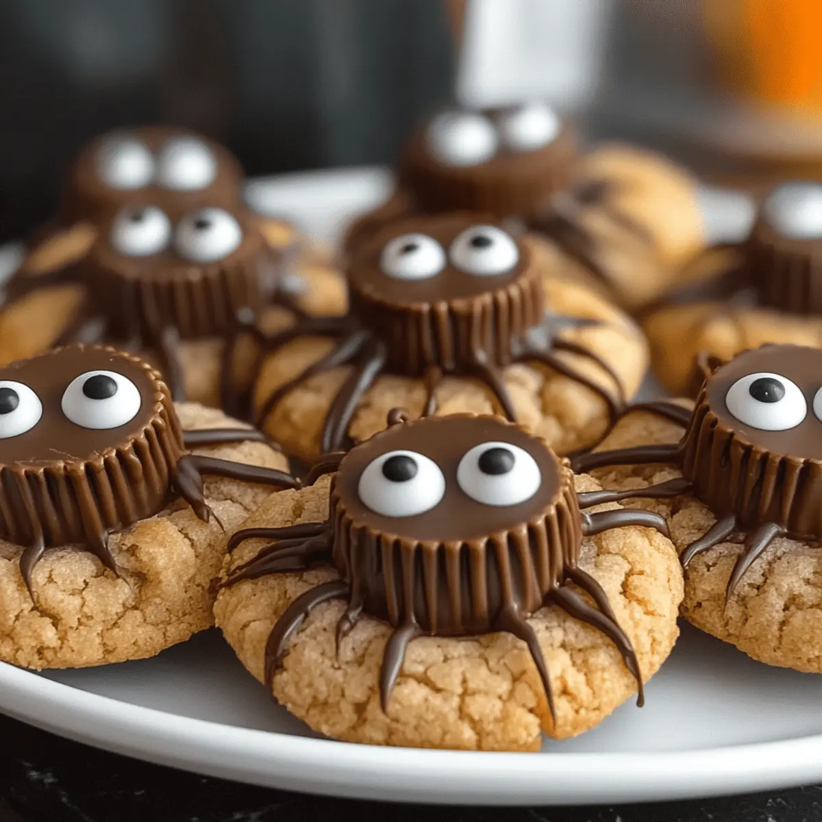 Peanut Butter Spider Cookies