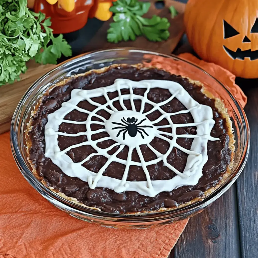 Spider Web Black Bean Dip