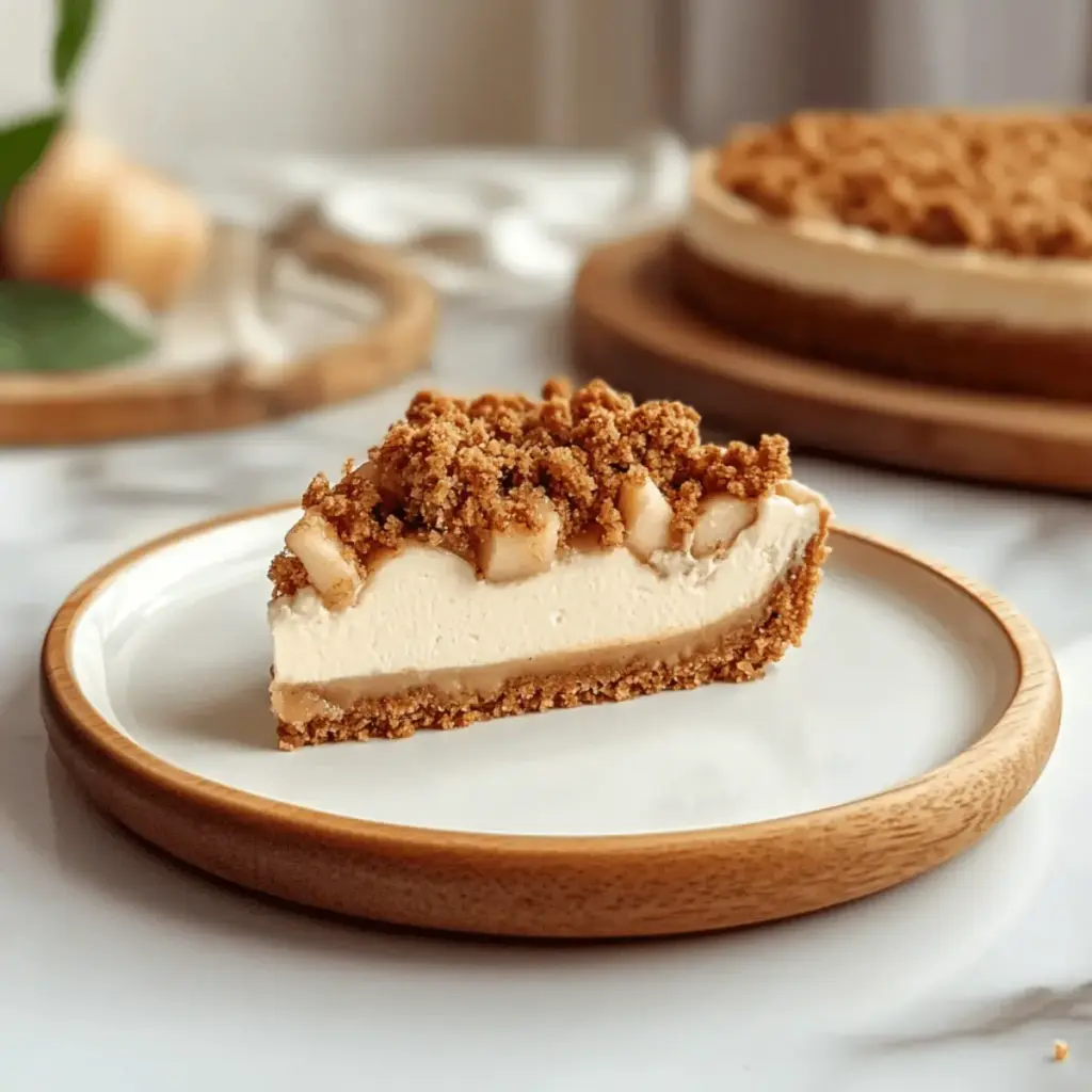Vegan Apple Crumble Cheesecake