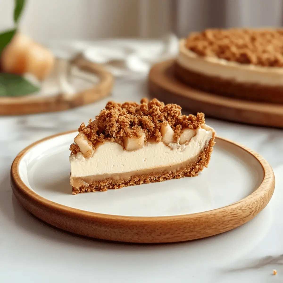 Vegan Apple Crumble Cheesecake