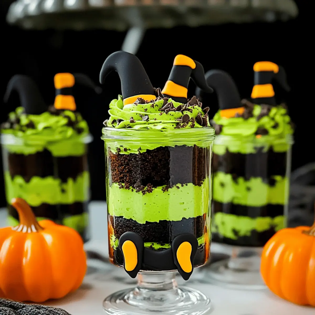 Witches' Brew Halloween Cake Jars