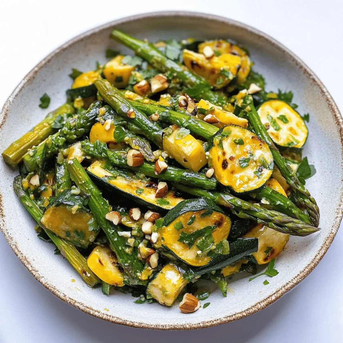 Grilled Zucchini & Asparagus Salad