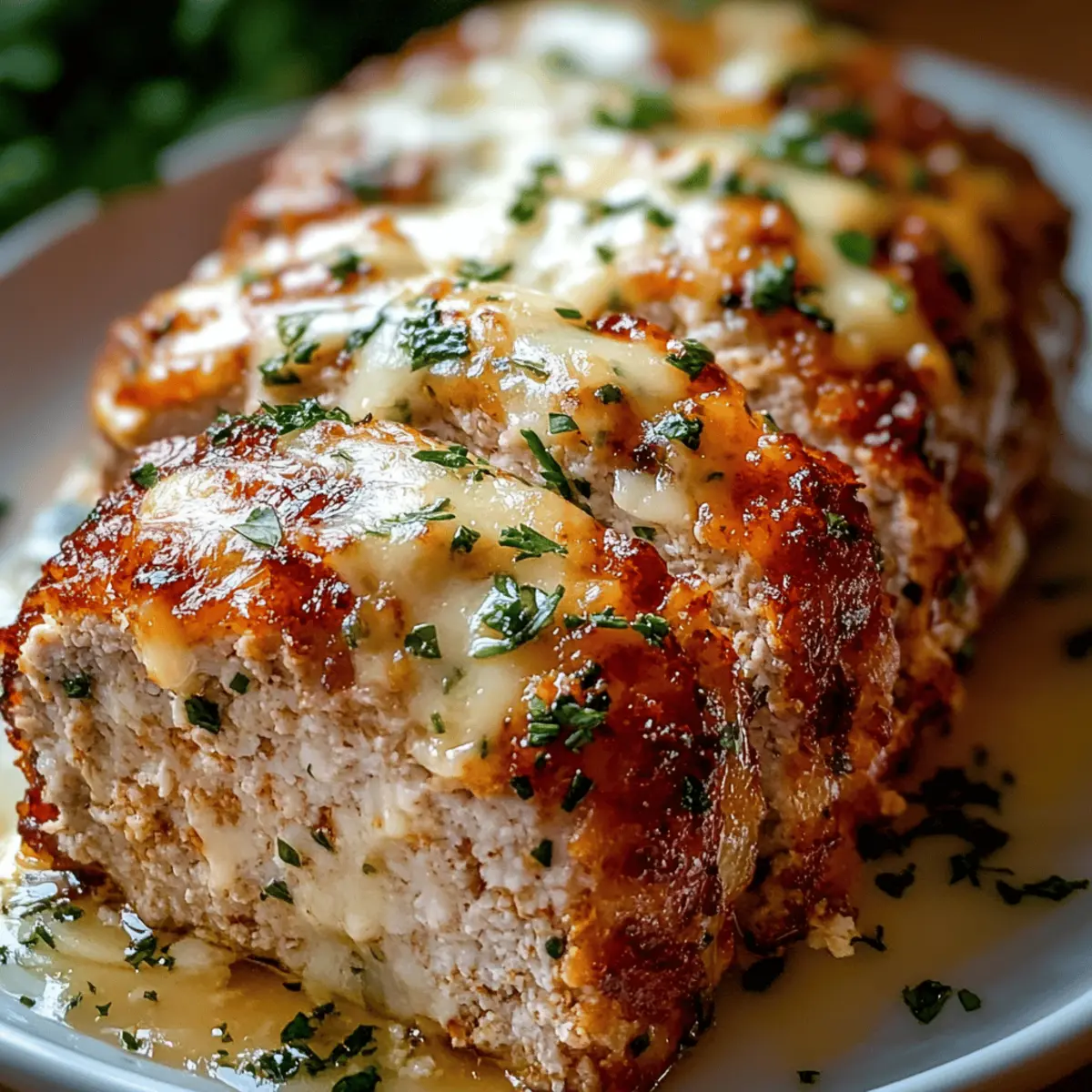 Melt-in-Your-Mouth Garlic Parmesan Chicken Meatloaf