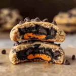 Halloween Oreo Stuffed Chocolate Chip Cookies