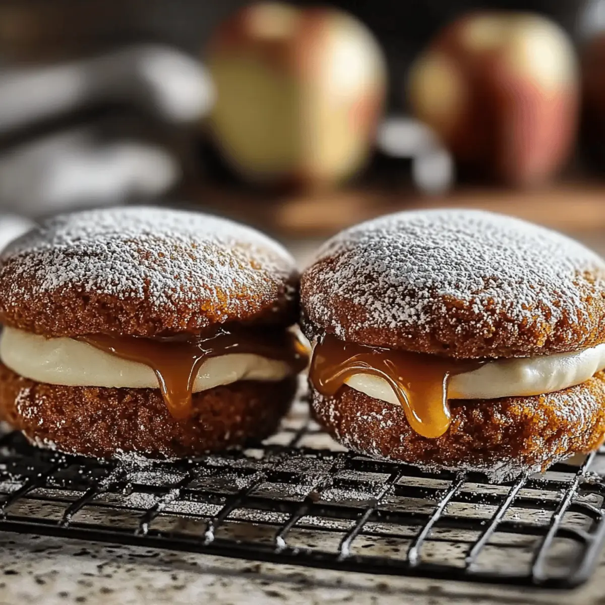 Apple Cider Whoopie Pie Cookies with Caramel