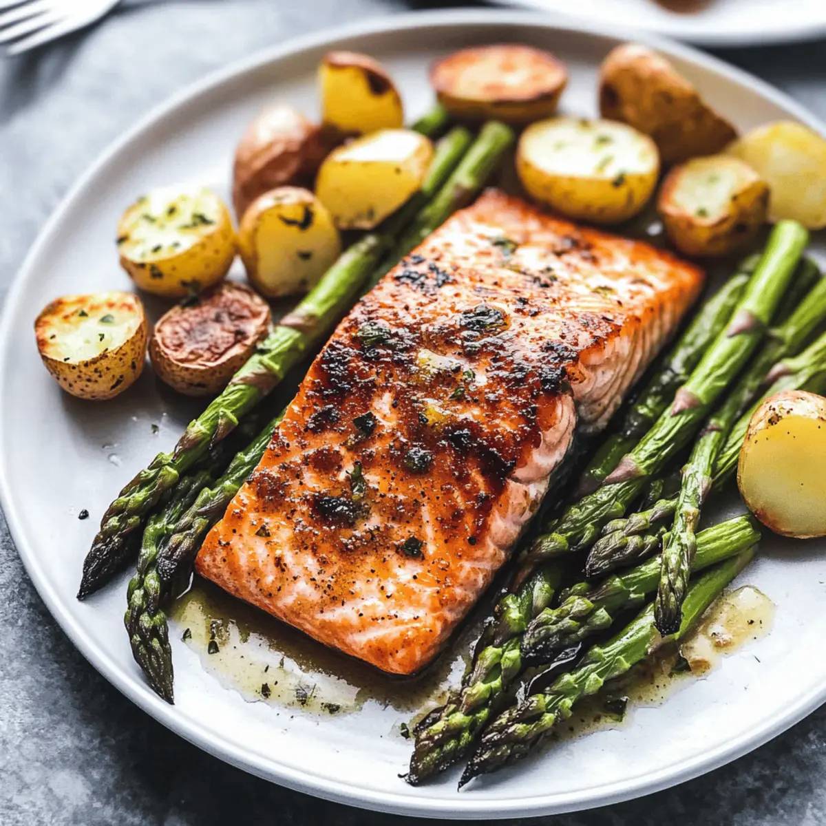 Sheet Pan Salmon and Asparagus with Potatoes