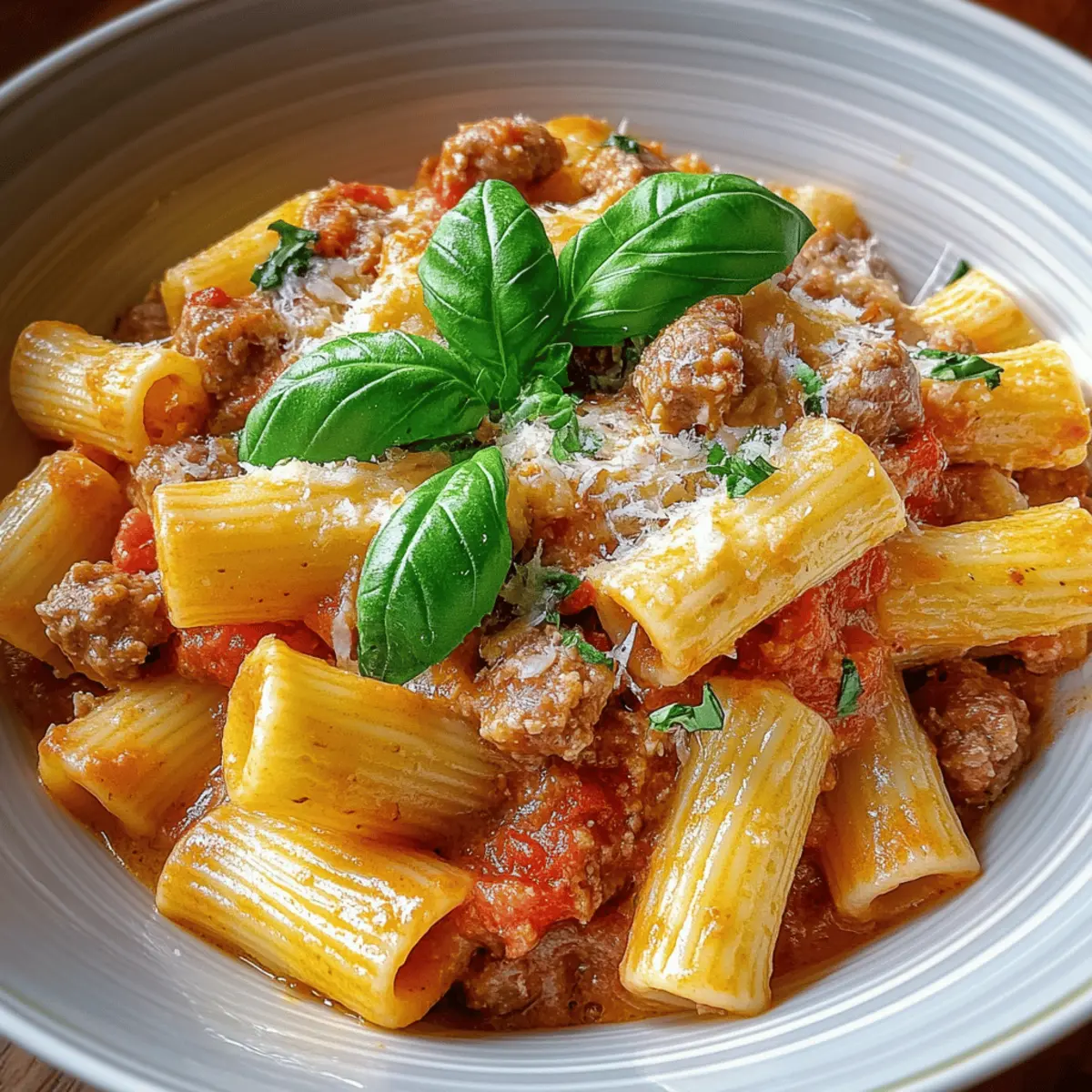 Creamy Italian Sausage Rigatoni