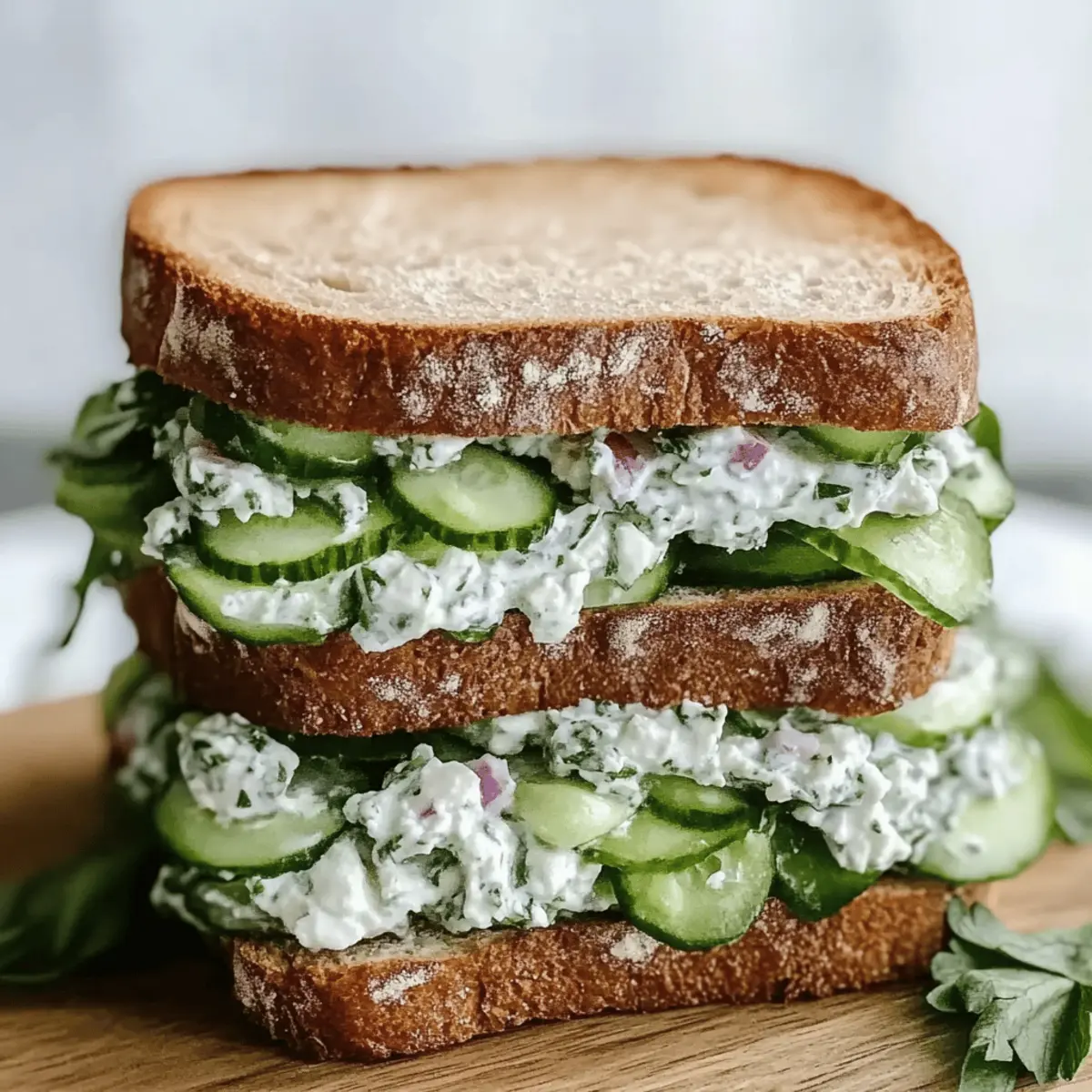 Easy Cucumber Salad Sandwiches