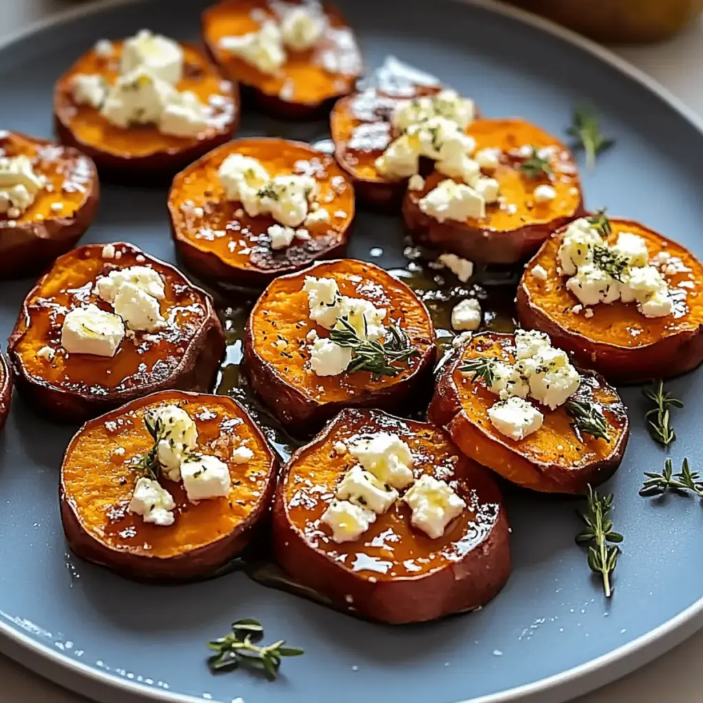 Honey Feta Sweet Potato Rounds