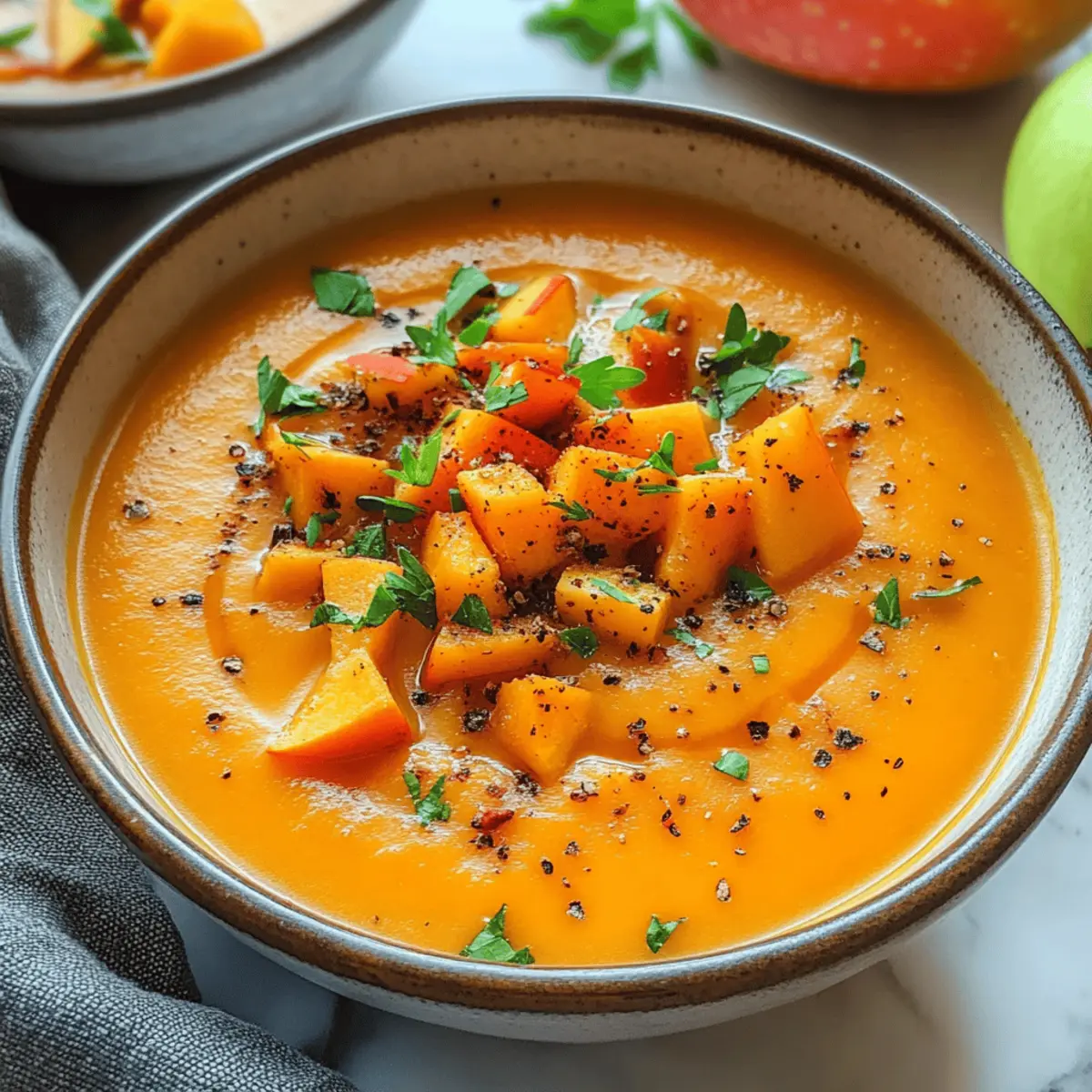 Curried Sweet Potato And Apple Soup