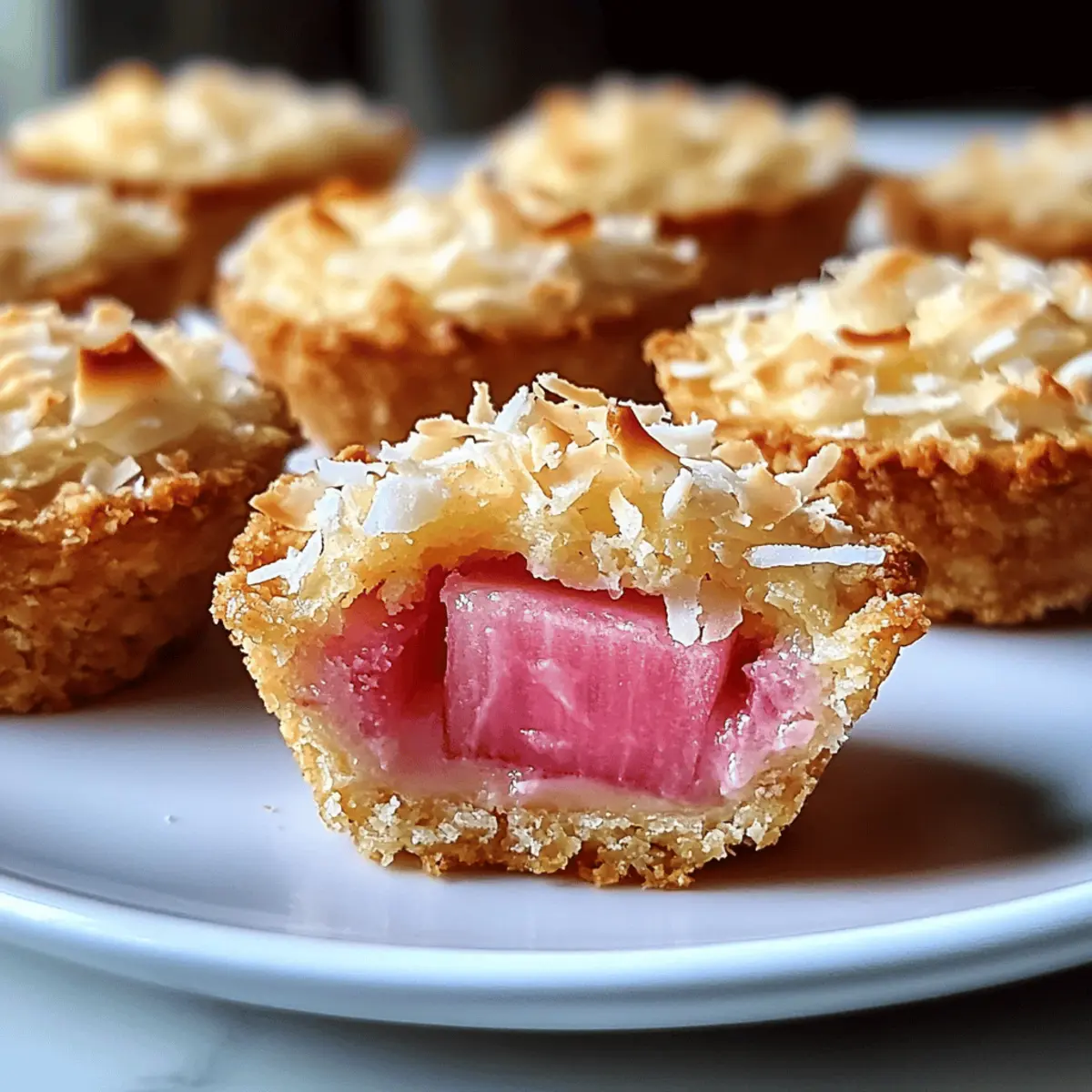 Rhubarb Coconut Macaroon Tarts