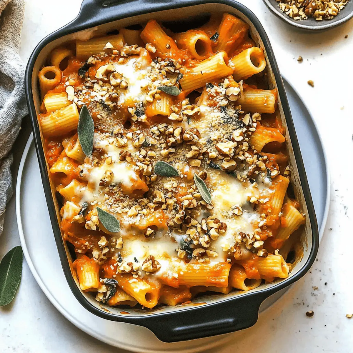 Pasta Bake with Pumpkin Tomato Sauce