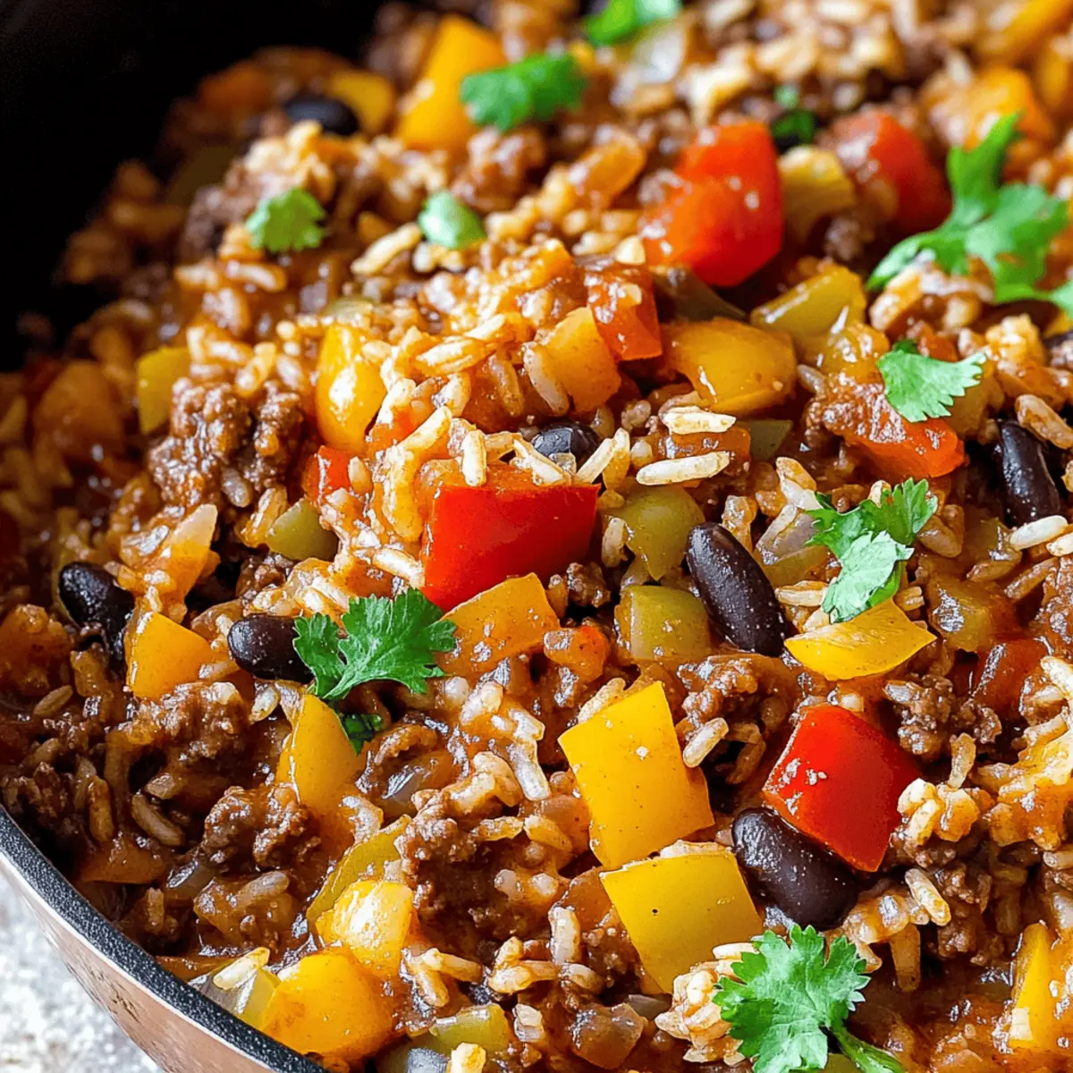 One Pot Mexican Beef Rice Skillet