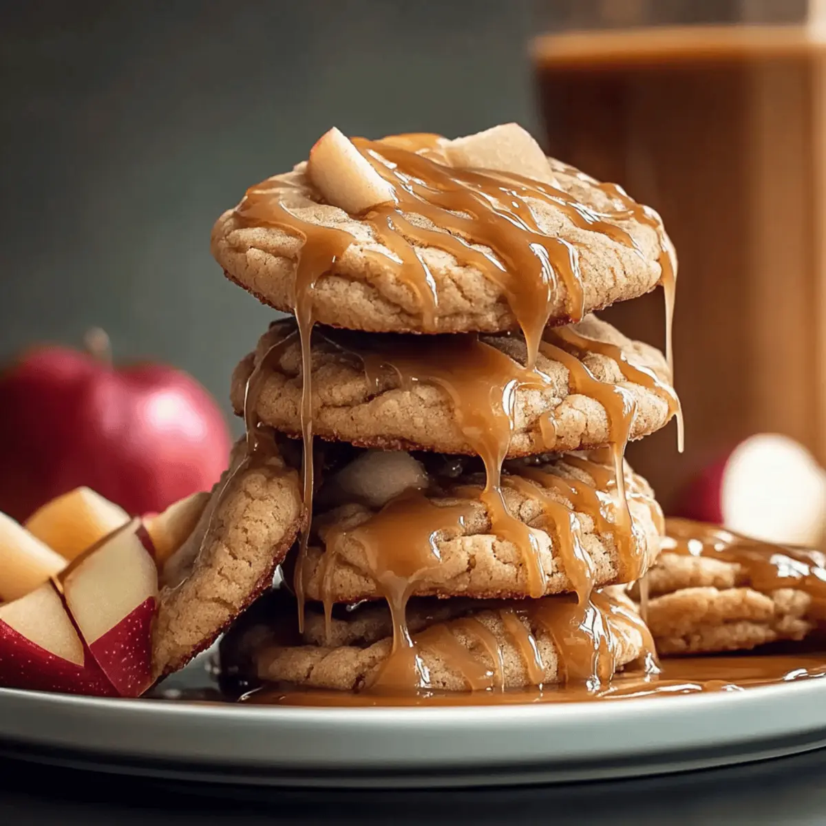 Caramel-Drizzled Apple Cinnamon Cookies