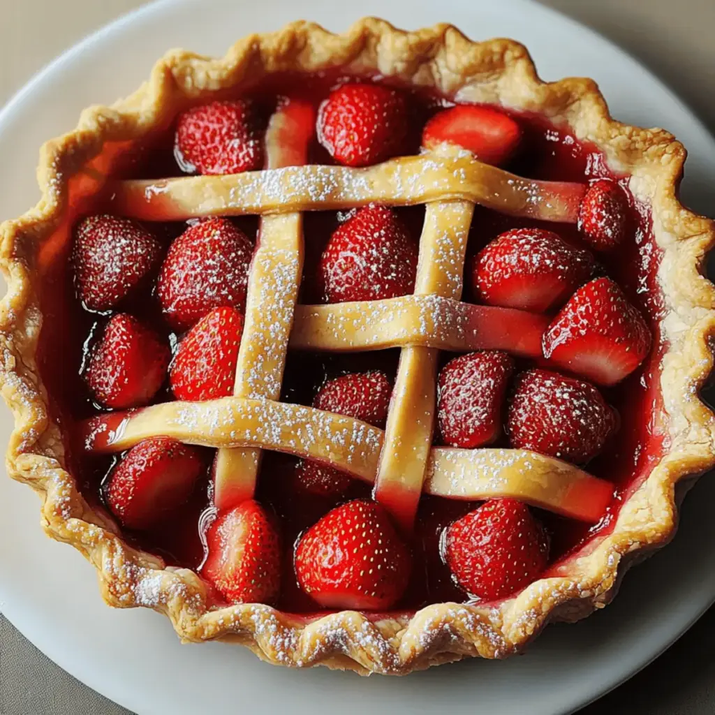 Rustic Sweet Baked Strawberry Pie