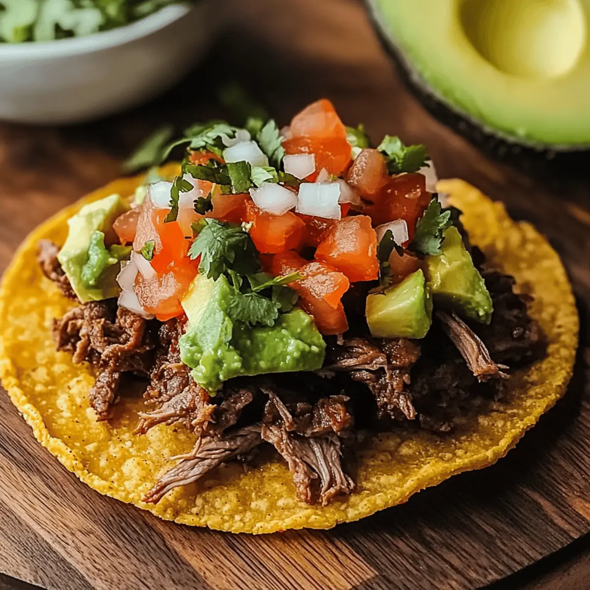 Mexican Tostadas de Carne Asada
