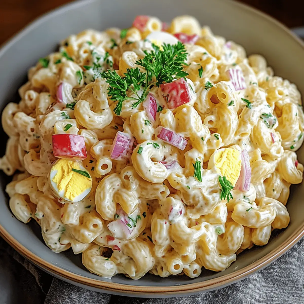 Classic Creamy American Macaroni Salad