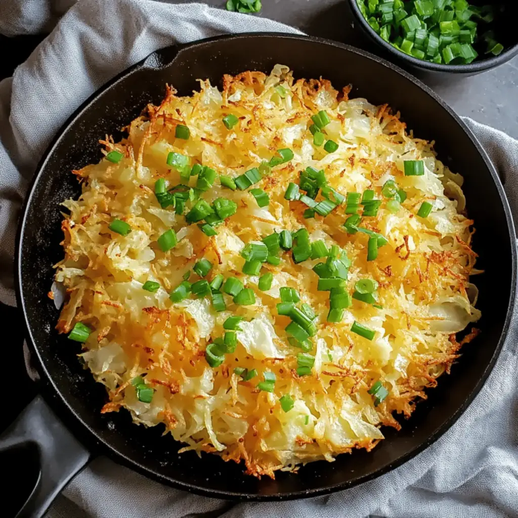Irish Cheddar Cabbage Hash Brown Skillet