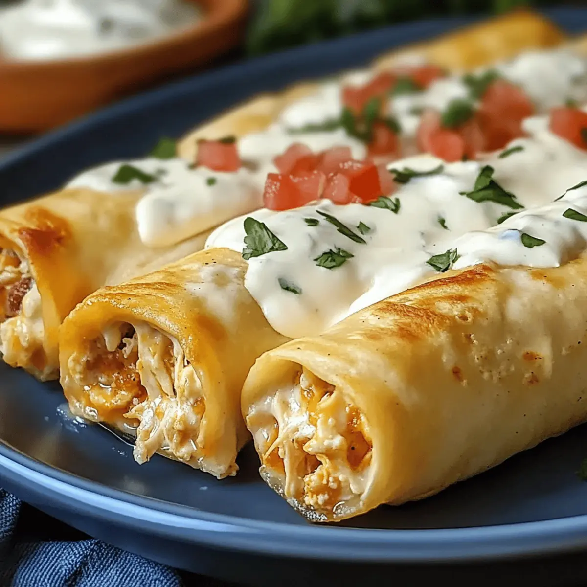 Baked Cream Cheese Chicken Taquitos