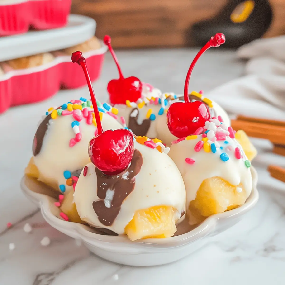 Banana Split Truffles