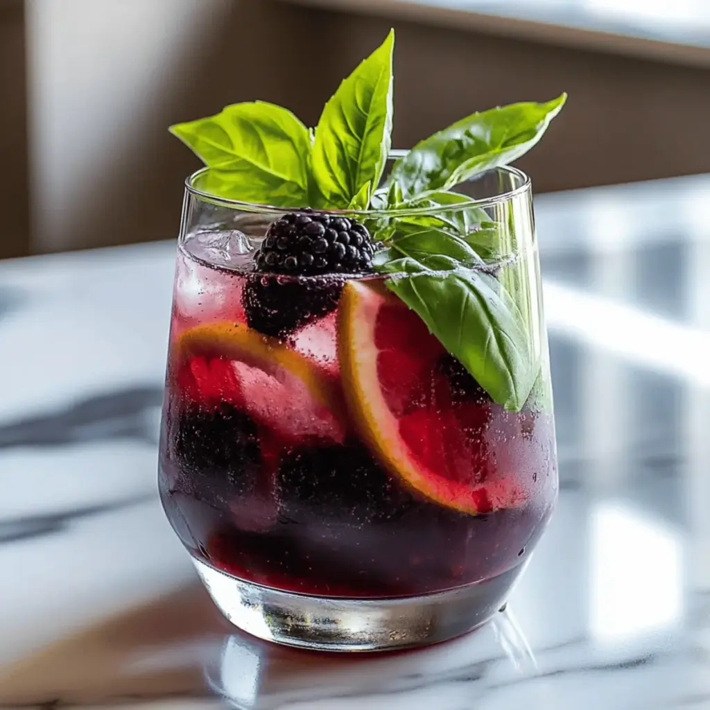 Blackberry Basil Blast Mocktail