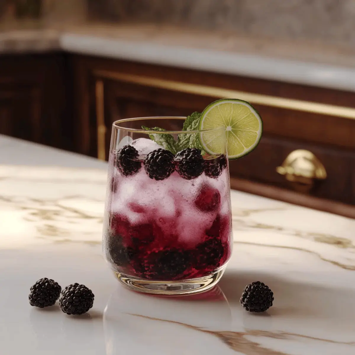 Blackberry Spider Soda Mocktail