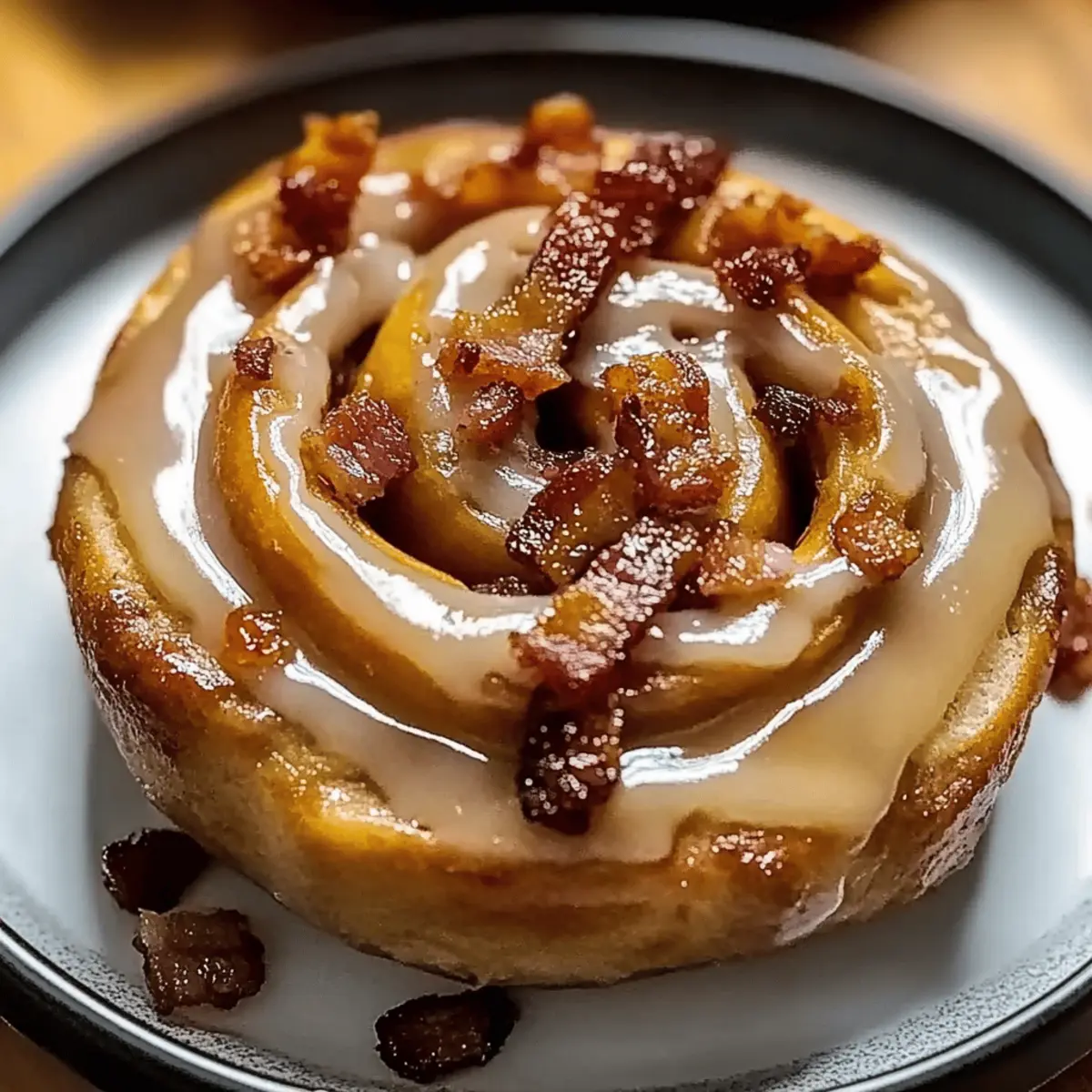 Bourbon Maple Beef Bacon Cinnamon Rolls