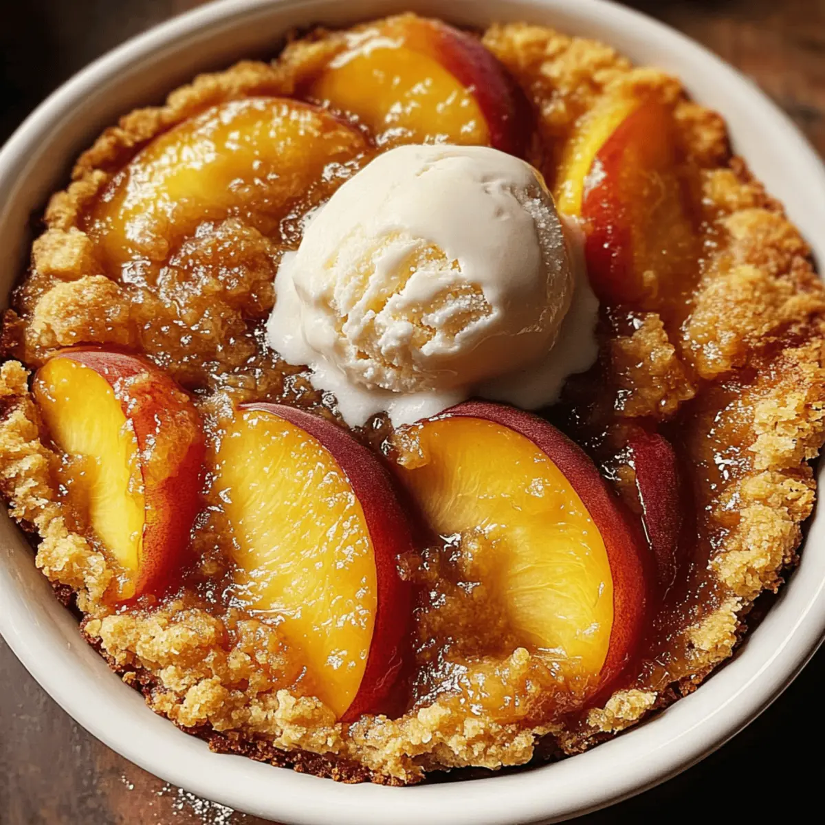 Brown Sugar Peach Cobbler