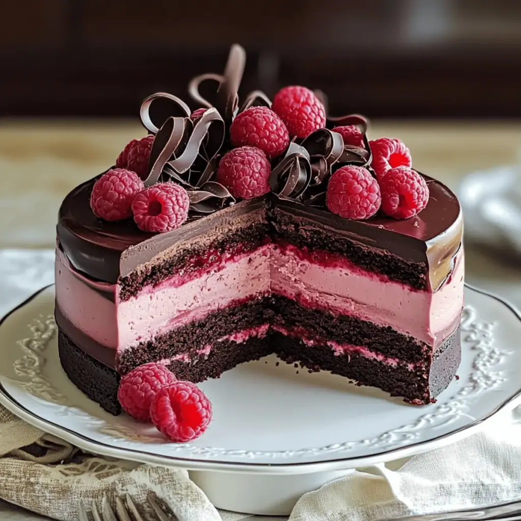Chocolate Raspberry Mousse Cake