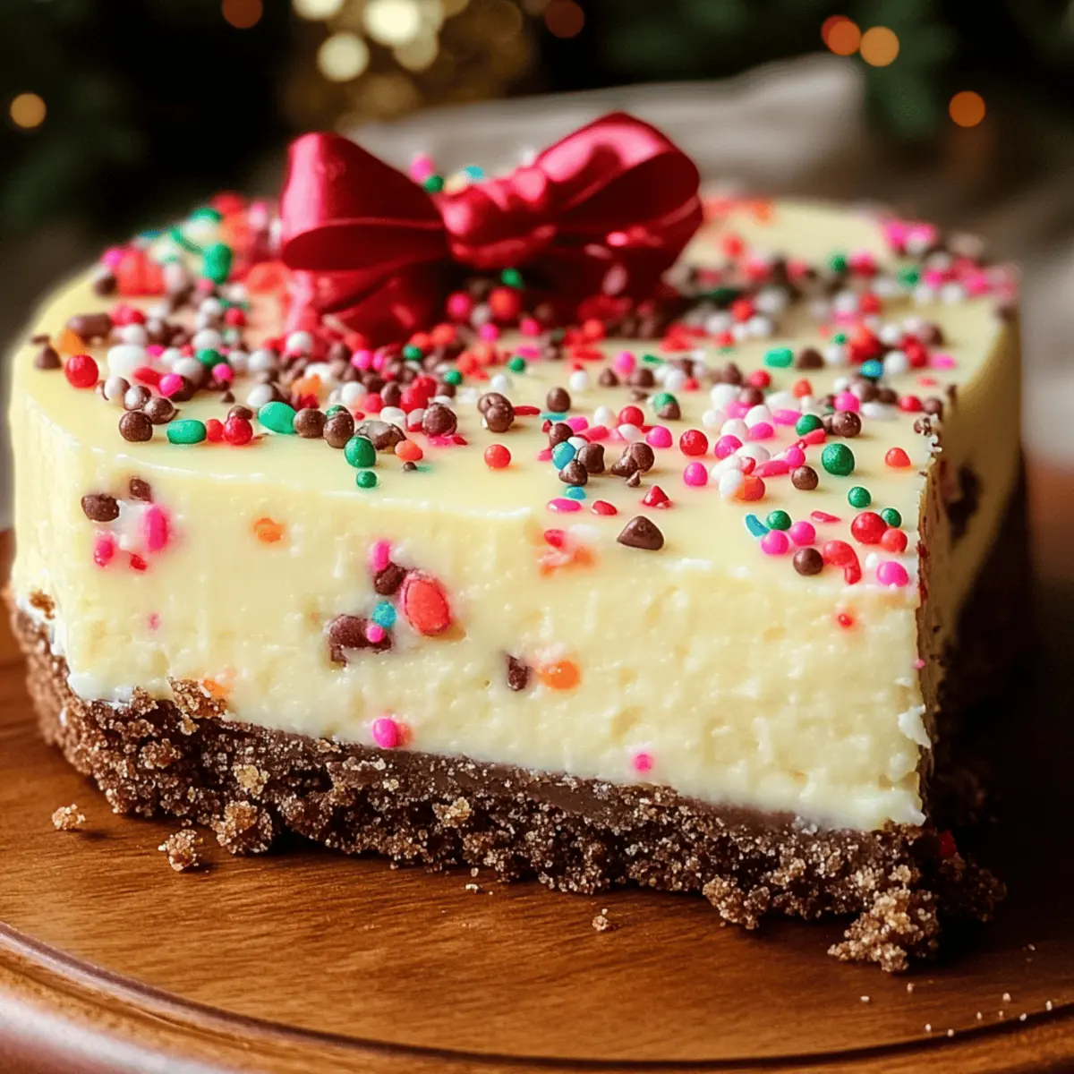 Christmas Sugar Cookie Cheesecake