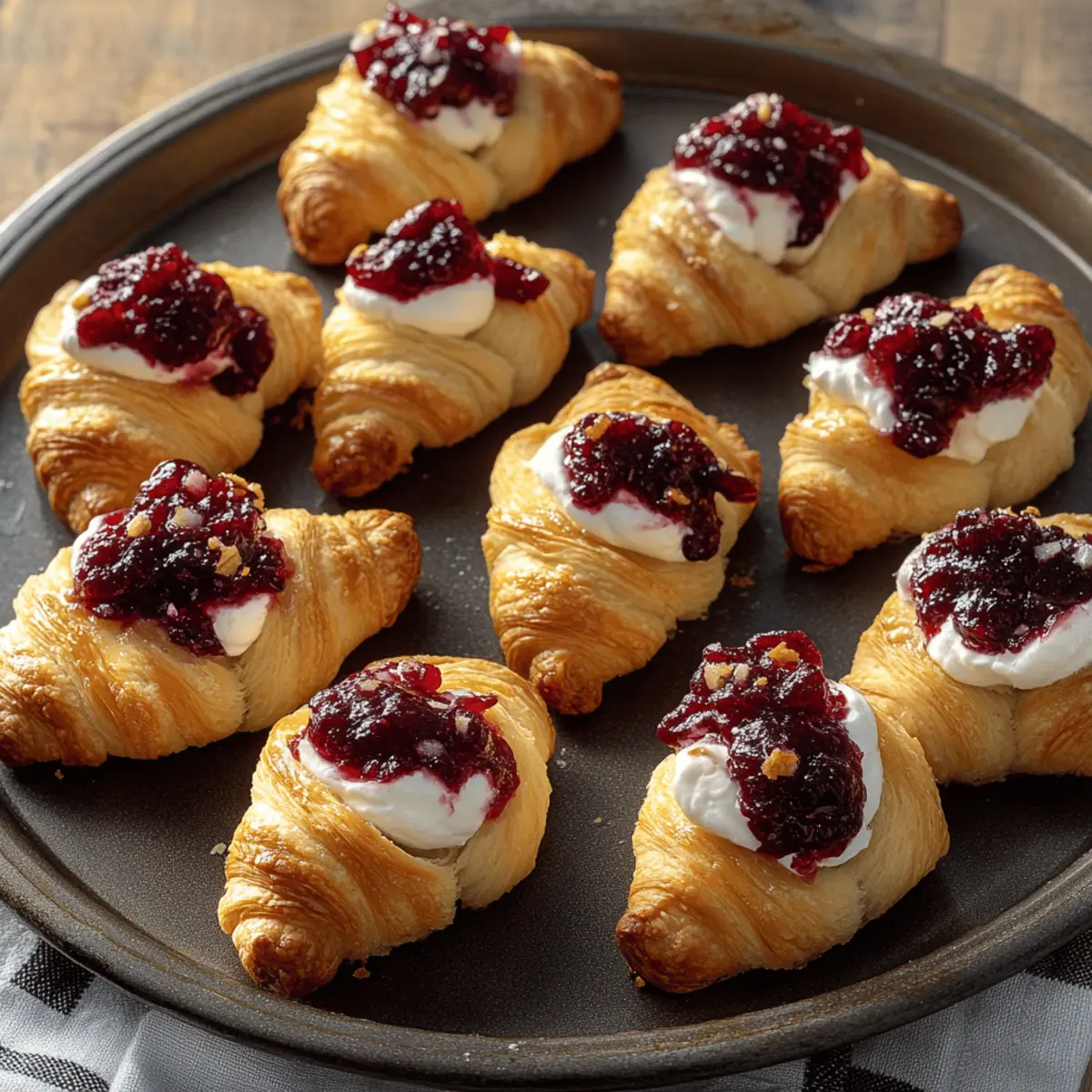 Cranberry Cream Cheese Crescent Bites