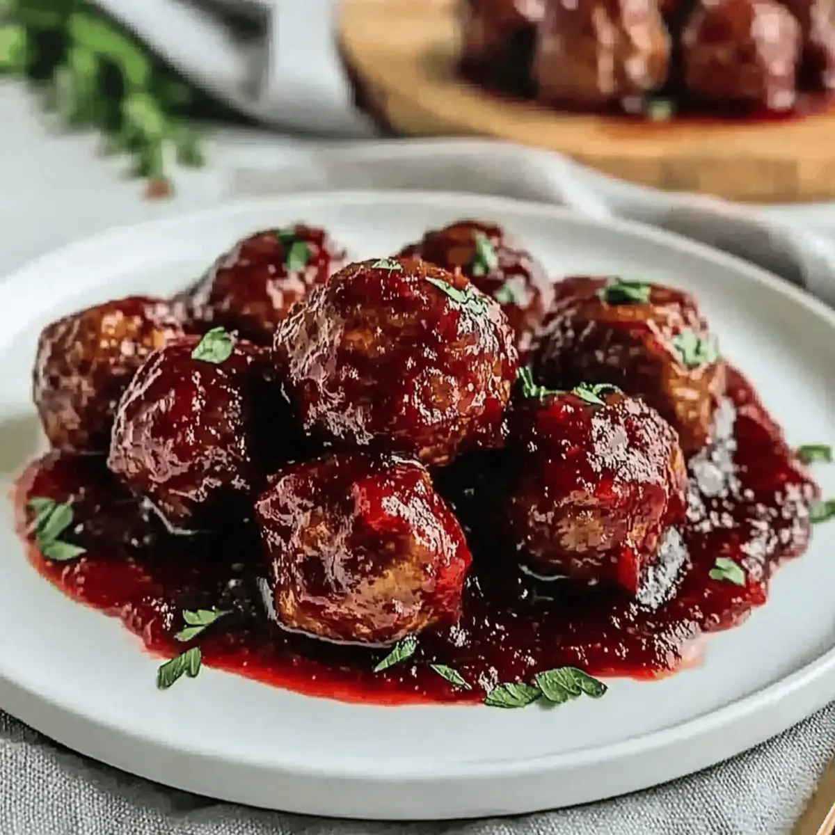 Cranberry Sauce Meatballs