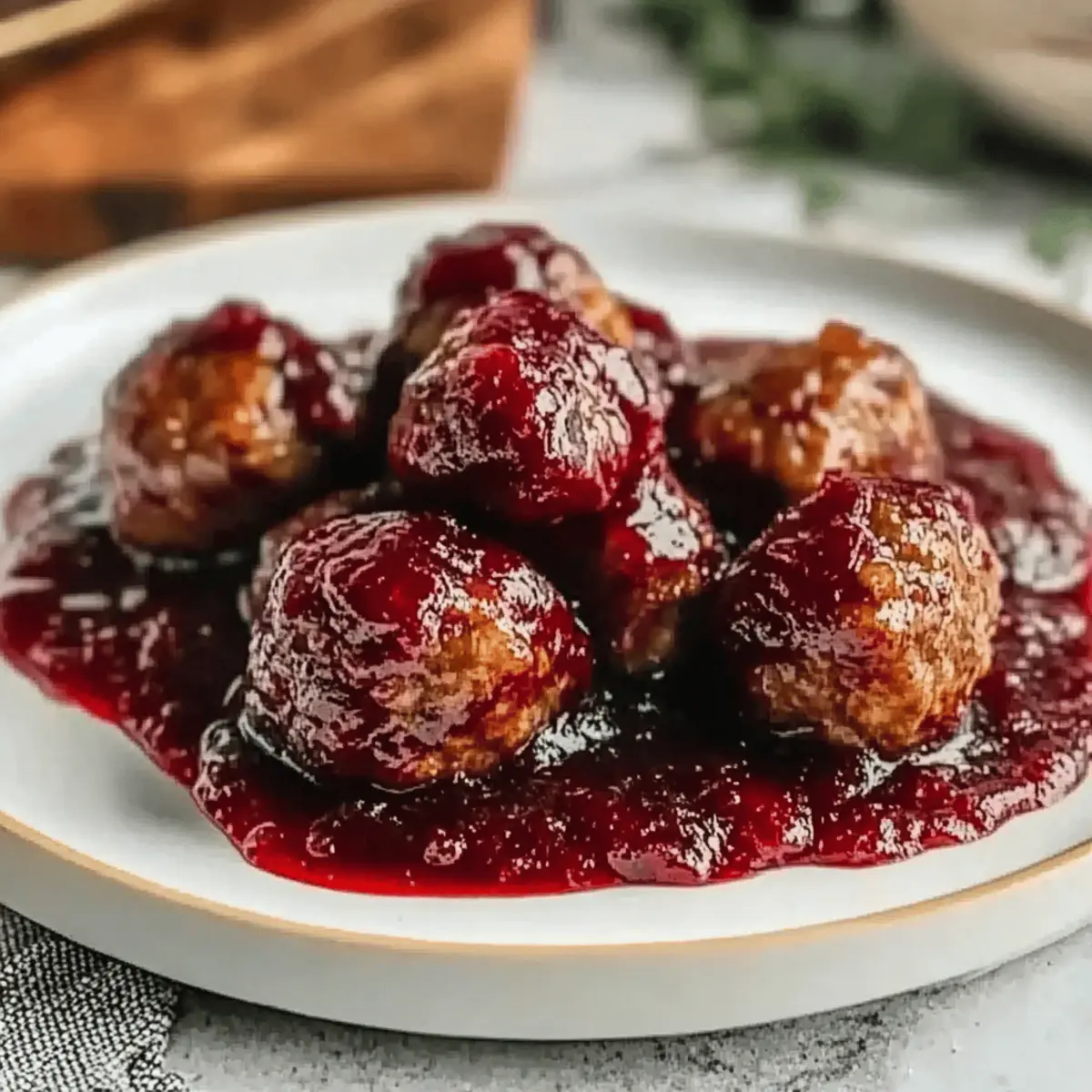 Cranberry Sauce Meatballs