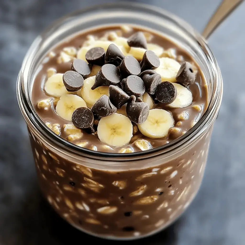 Creamy Chocolate Protein Overnight Oats