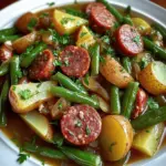 Crockpot Kielbasa and Green Beans