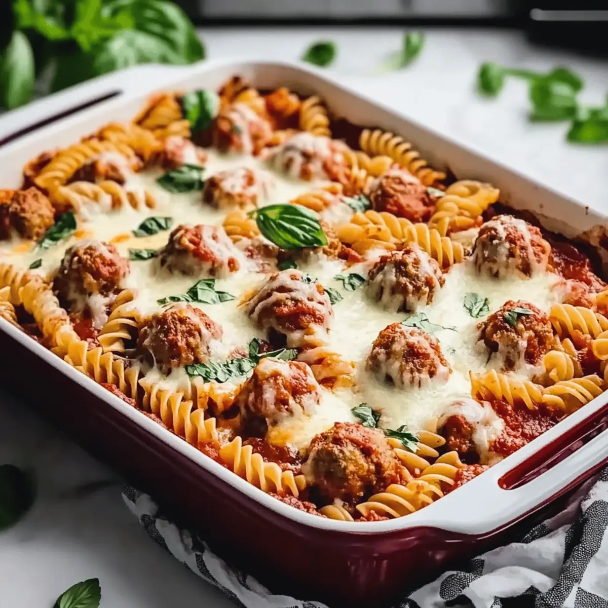 Dump and Bake Meatball Casserole