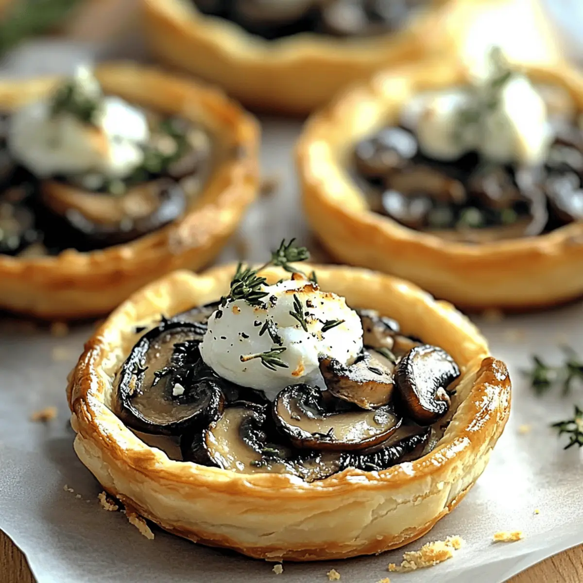 Elegant Mushroom Goat Cheese Tarts