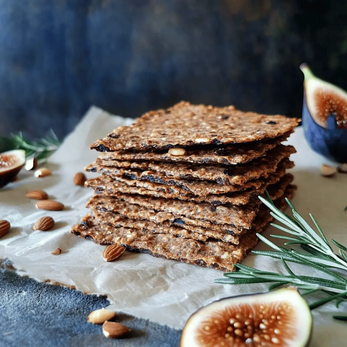 Fig Walnut Rosemary Crackers