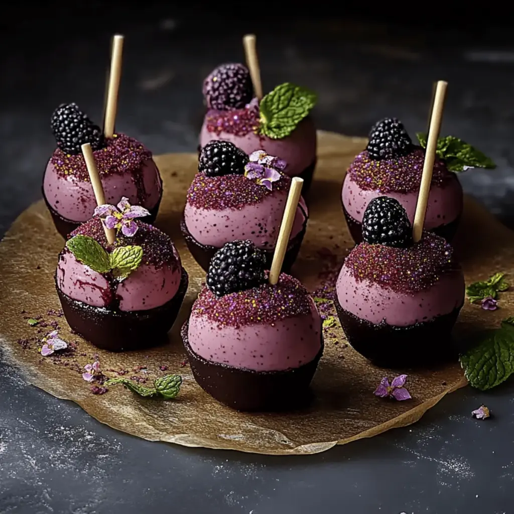Forbidden Forest Blackberry Cheesecake Pops