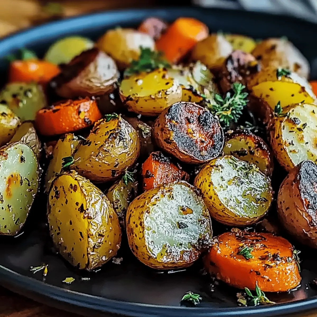 Garlic Herb Roasted Potatoes, Carrots, and Zucchini