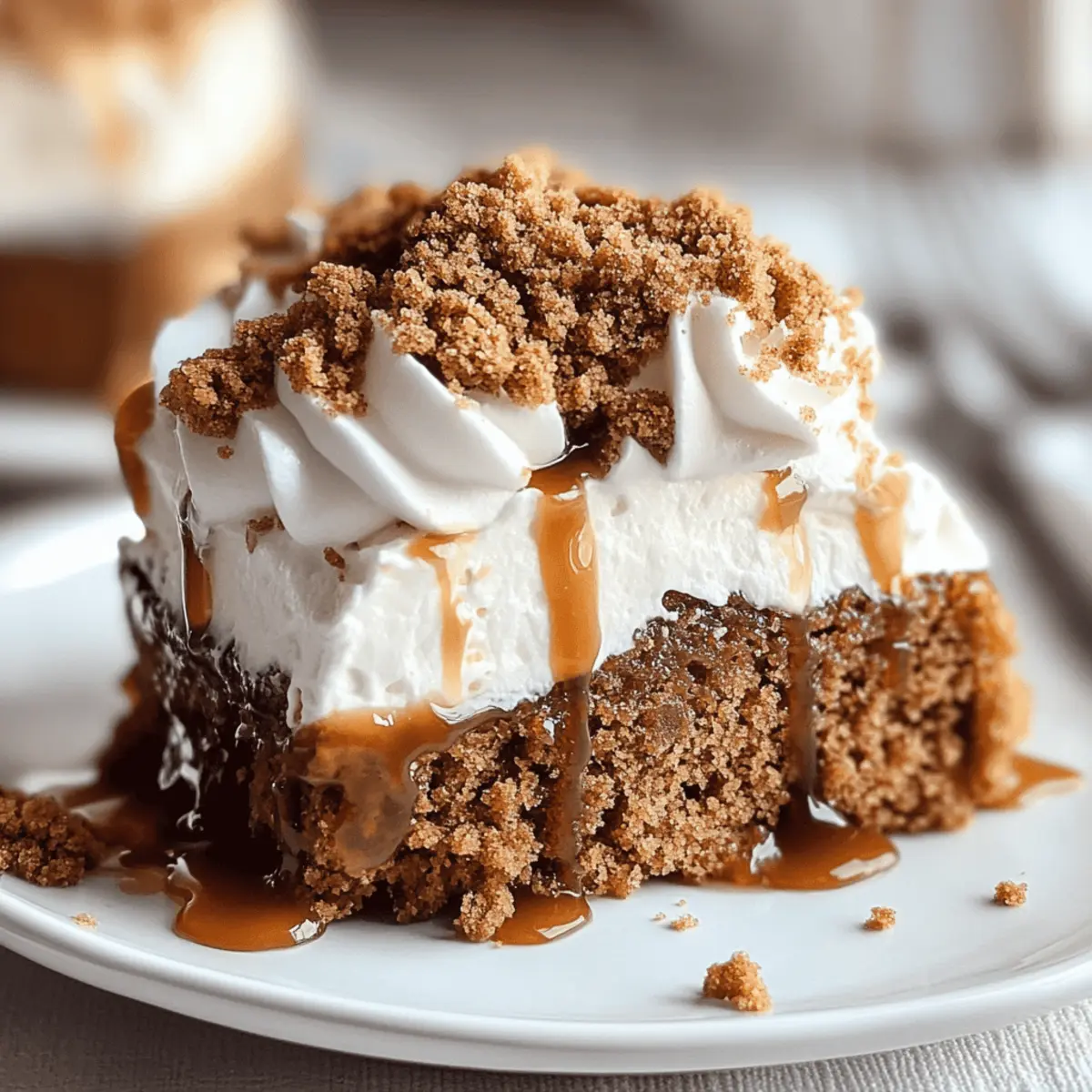 Gingerbread Poke Cake