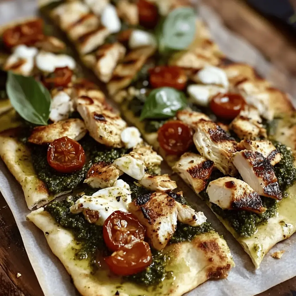 Pesto Chicken Flatbread