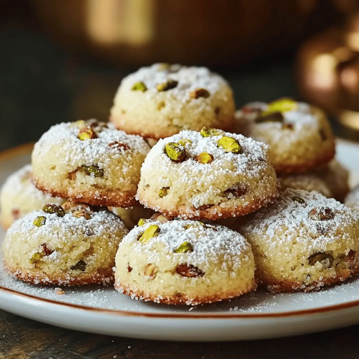 Pistachio Wedding Cookies