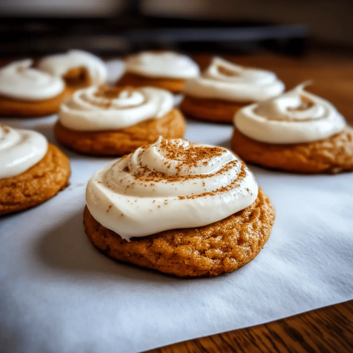 Pumpkin Sugar Cookies with Cream Cheese Frosting