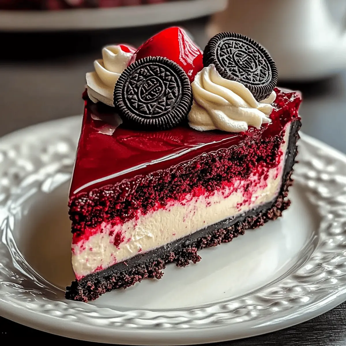 Red Velvet Oreo Cheesecake