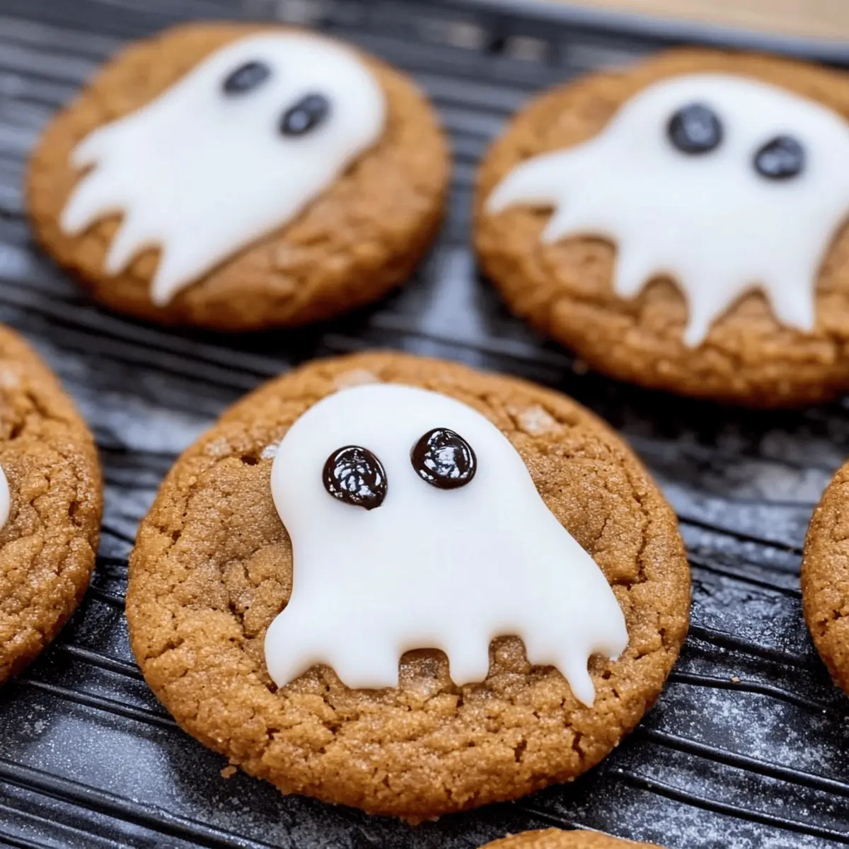Spooky Ghost Brown Butter Pumpkin Cookies