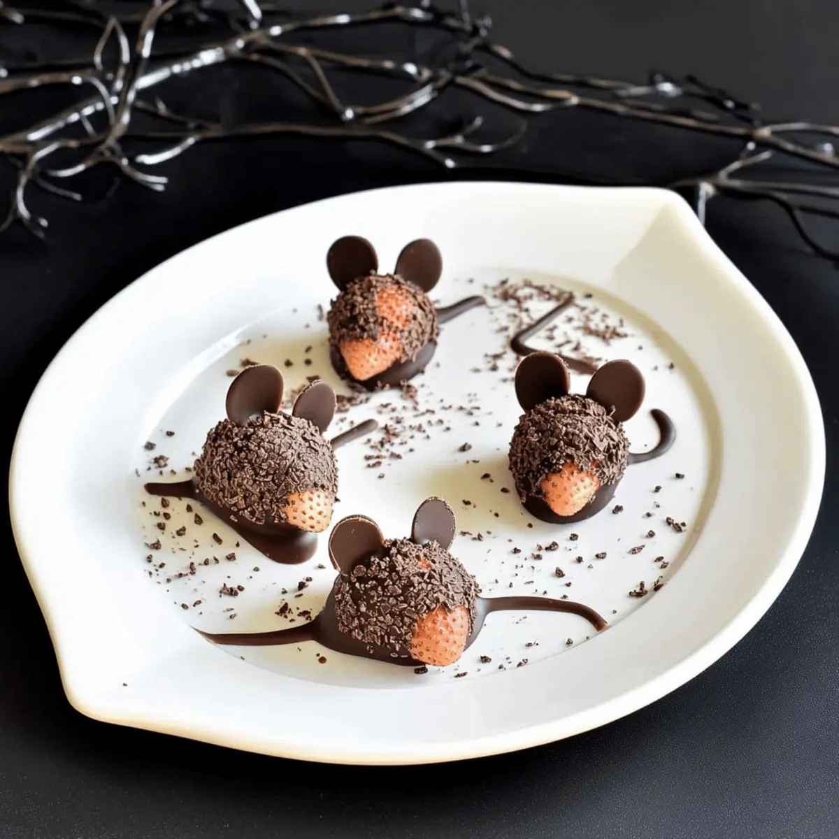 Strawberry and Chocolate Fudge mice
