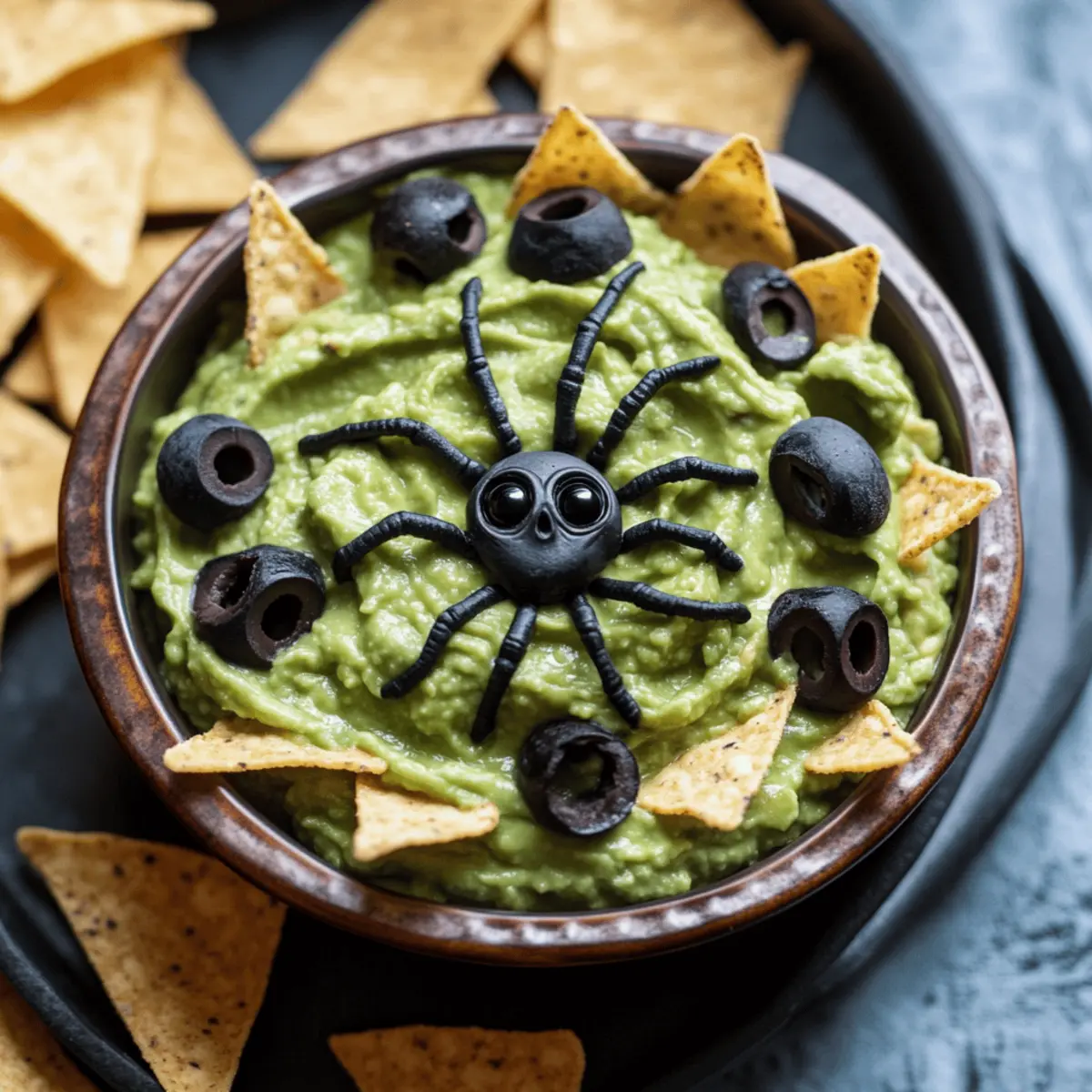 Swamp Guac with Creepy Crawler Chips